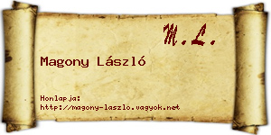 Magony László névjegykártya